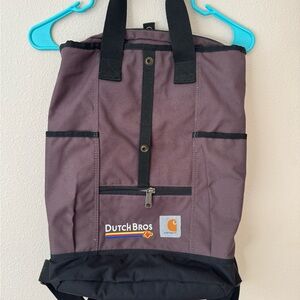 Dutch Bros Carhartt Black and Purple Backpack